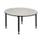 Kee Round Classroom Tables, 48 W, 48 L, 23-34 H, Wood, Metal, Maple TB48RNDPLAPBK - alternate 4